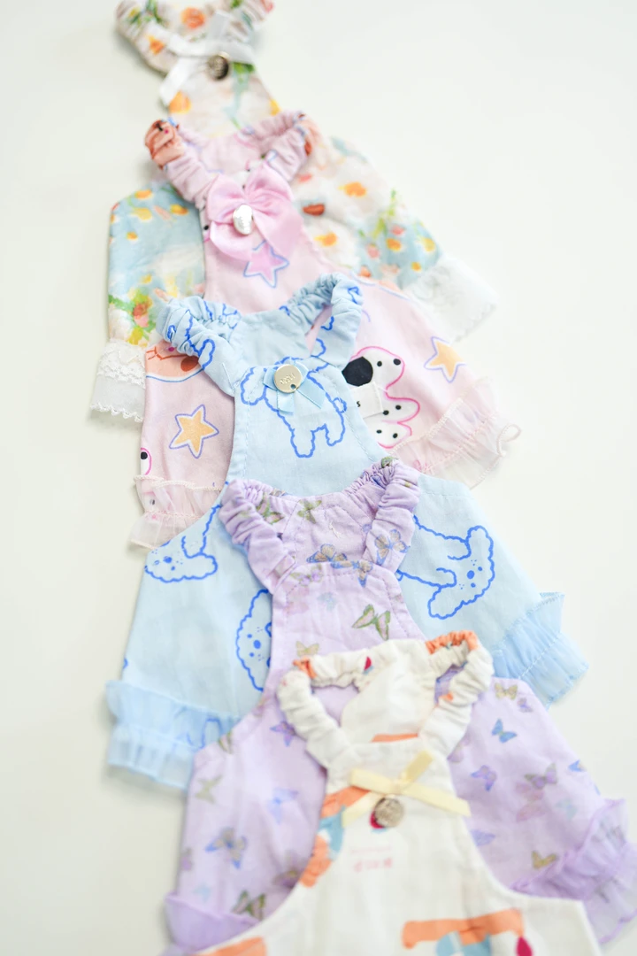 HC｜不退不换宠物春夏5色家居服韩国府绸面料猫咪狗狗衣服连衣裙