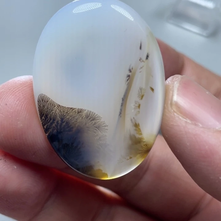 玛瑙/玉髓颈饰银S925镀金镶嵌老*