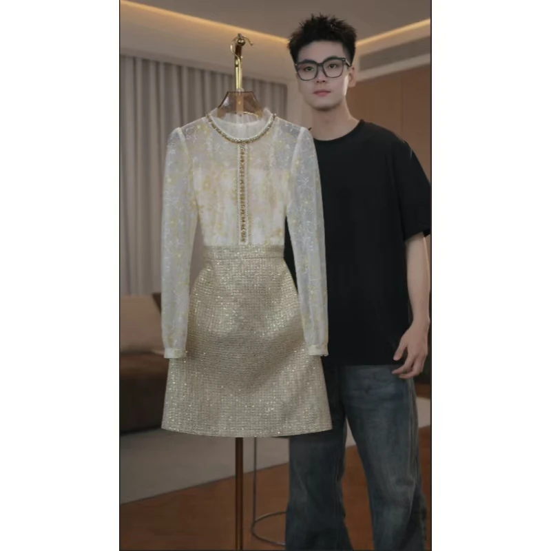 【蒂妮佳-现货】1979品牌女装气质收腰长袖连衣裙