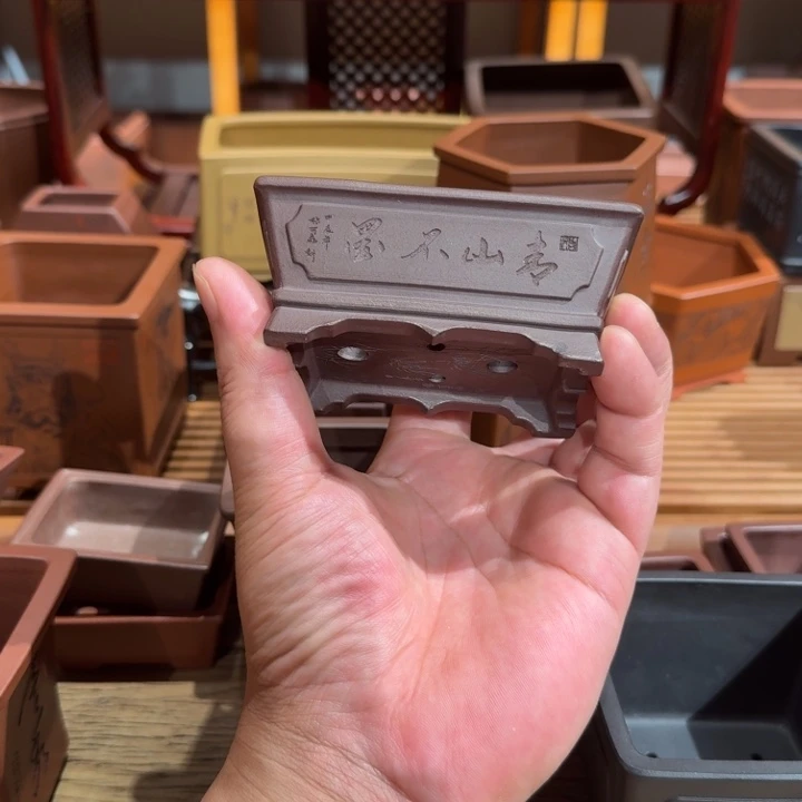 紫砂花盆原矿紫泥