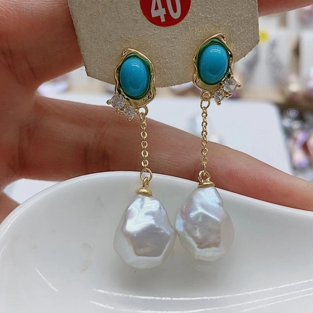 【闪购商品】银S925镶嵌淡水珍珠耳饰