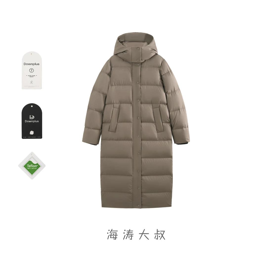 【海涛大叔】「毕业生」九格LULU女士长款Downplus95绒子鹅绒服