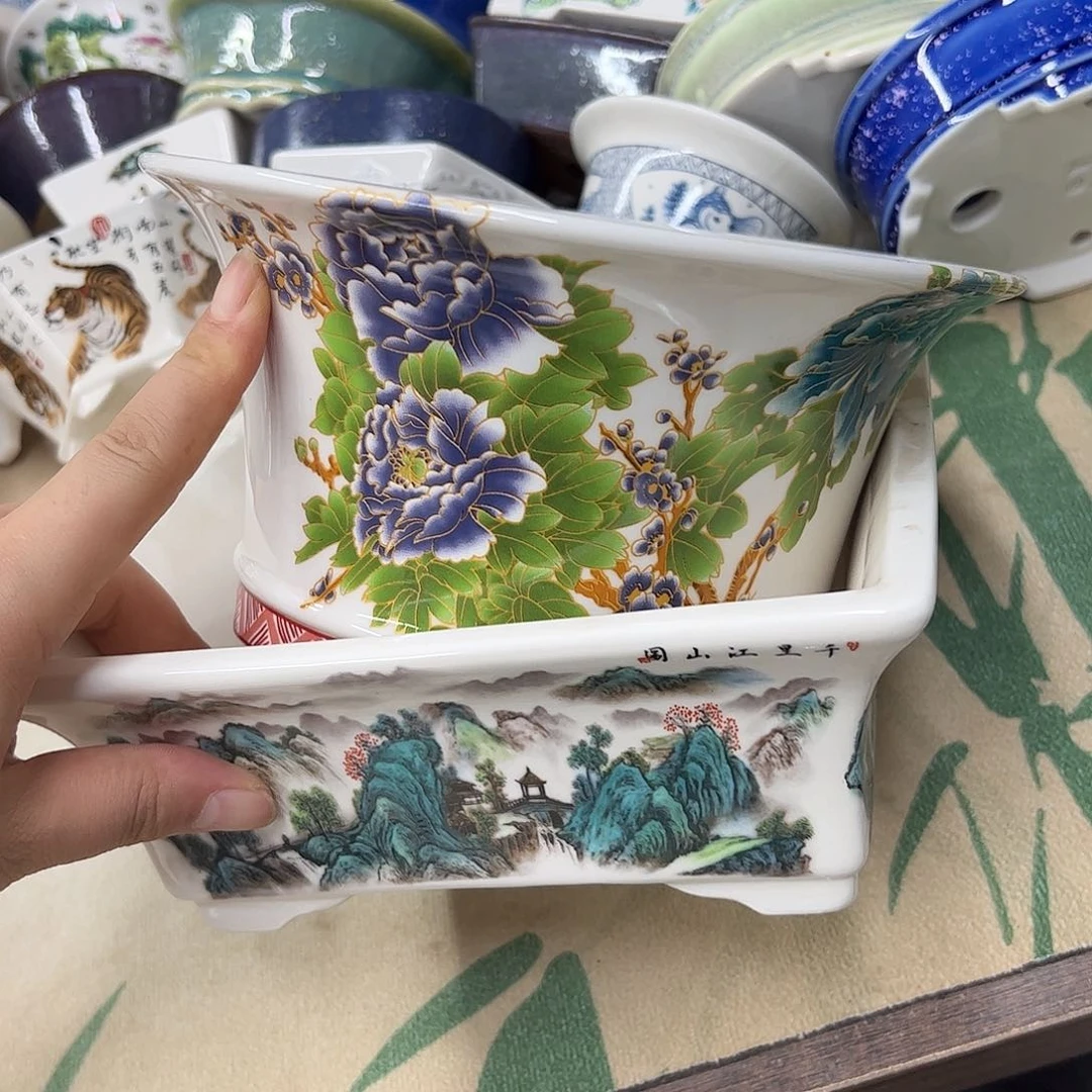 紫砂花盆645号瑕疵2个处理介意勿拍