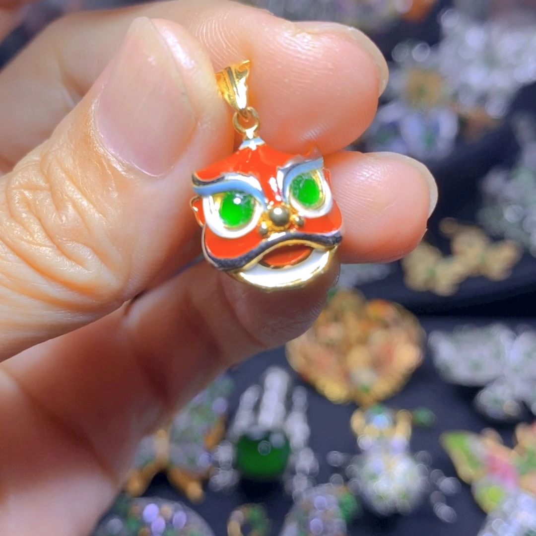 翡翠银S925镶嵌吊坠(不含链)天然翡翠