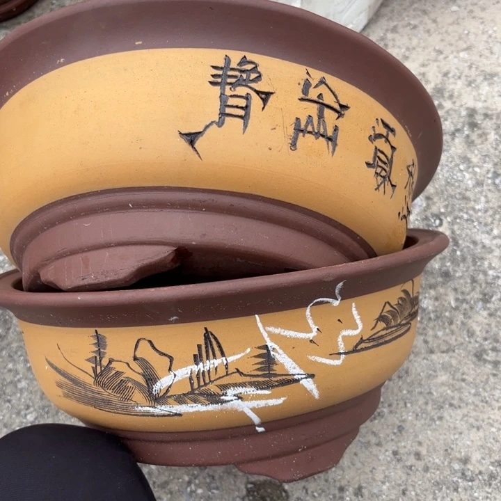 紫砂花盆紫砂的花