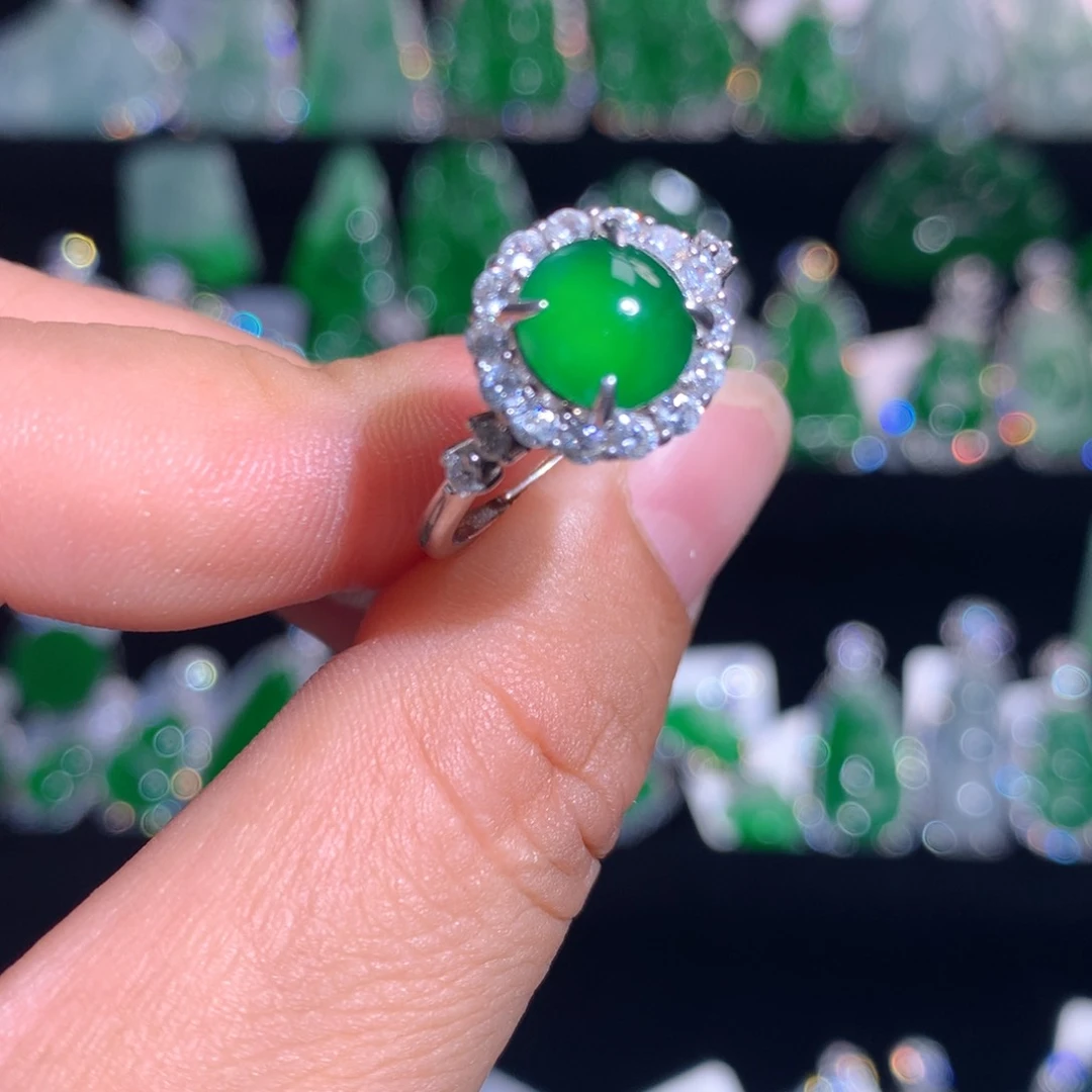 【闪购商品】翡翠银S925镶嵌颈饰天然翡翠