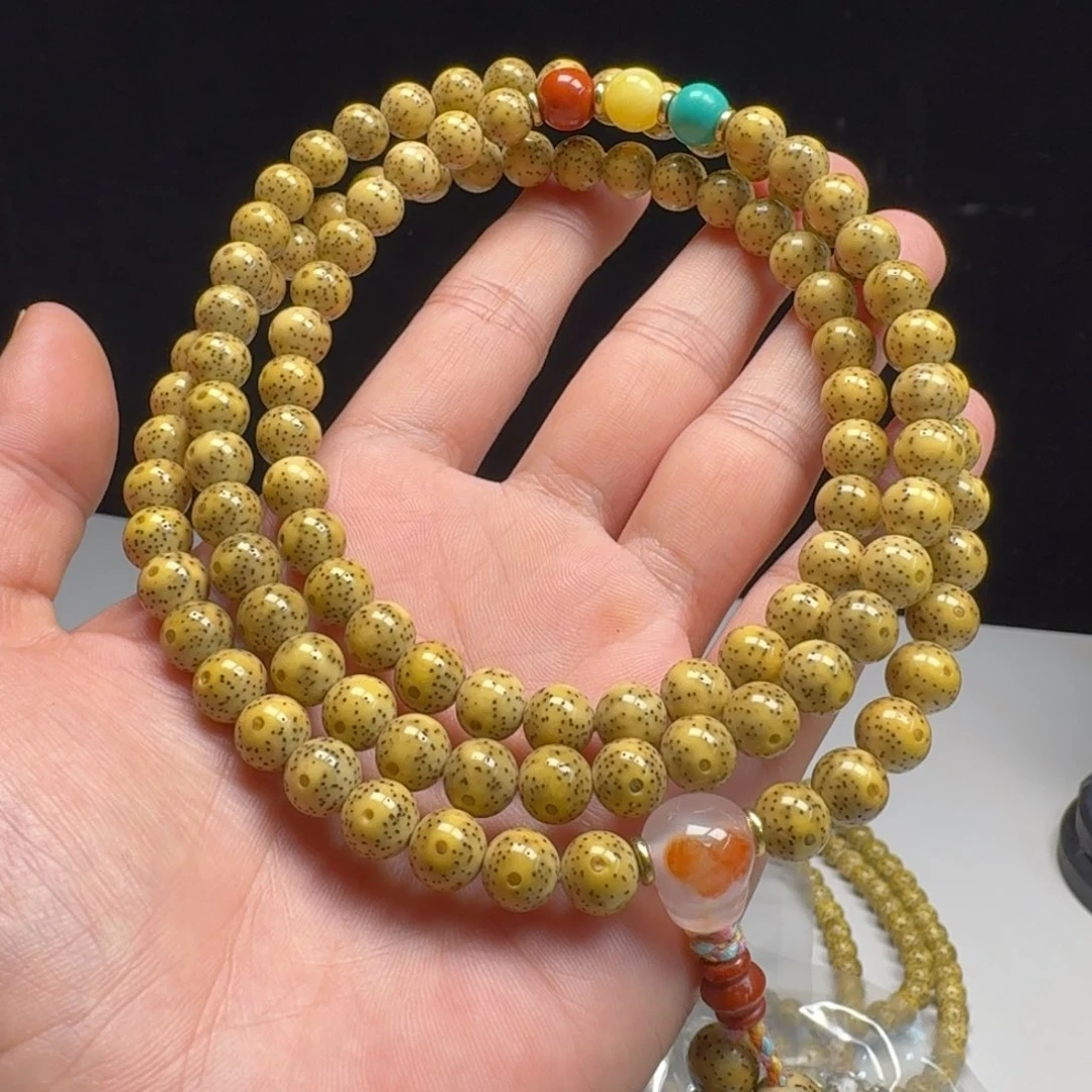 星月菩提手串屈*然0脱脂圆珠108