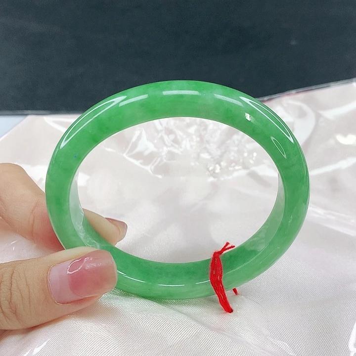 翡翠未镶嵌手镯圈55.4，15035