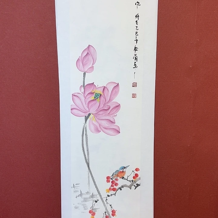 国画听兰老师花鸟