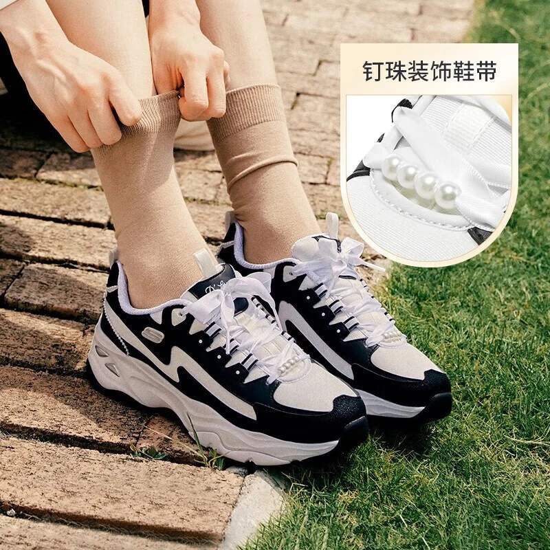 【珍珠熊】斯凯奇老爹鞋女子网面透气复古厚底百搭低帮潮流896156