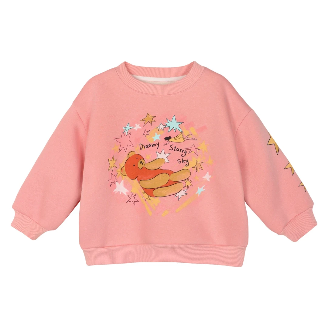 7月12日 小O宝OKids童装 气质甜美粉色圆领卫衣OLR94182