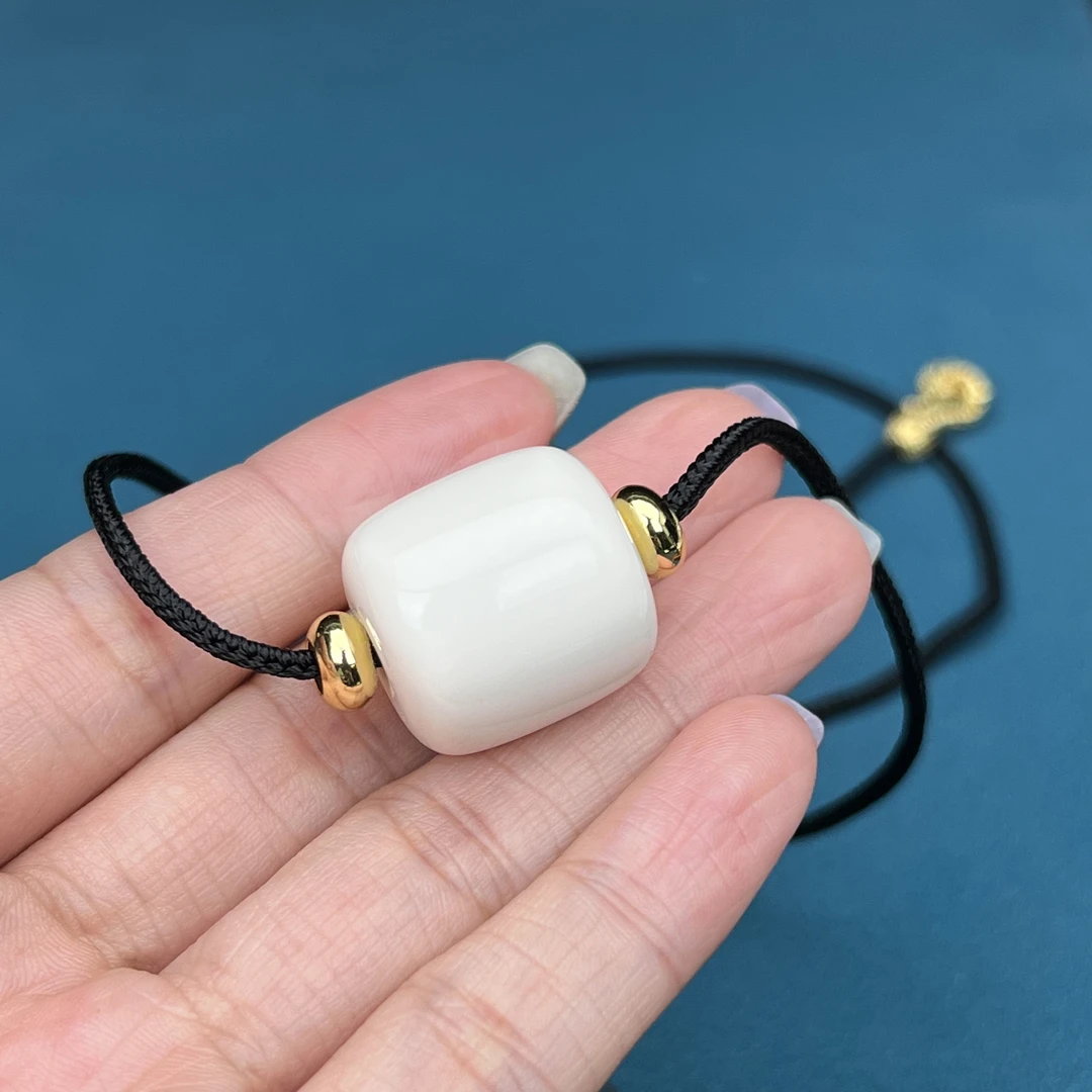 D1861天然猛犸牙 桶珠20*20mm 支持鉴定 假一罚四