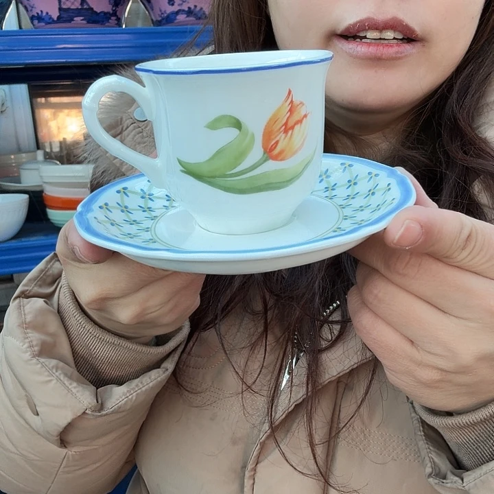 骨瓷郁金香咖啡杯