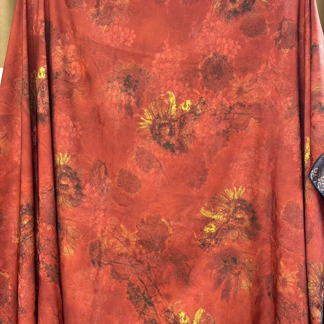 N220【朱瑾鎏金】140*140新中式高级感气质百搭围巾