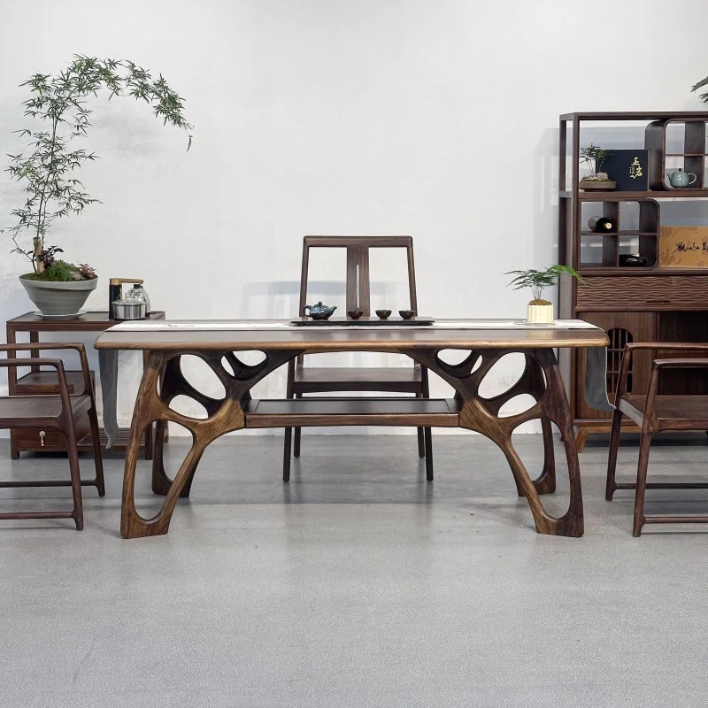 长方形茶几泡茶桌复古客厅