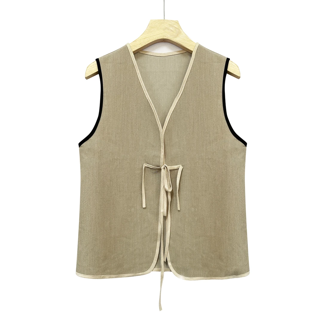 2025新款！女士V领时尚百搭无袖减龄马甲F628