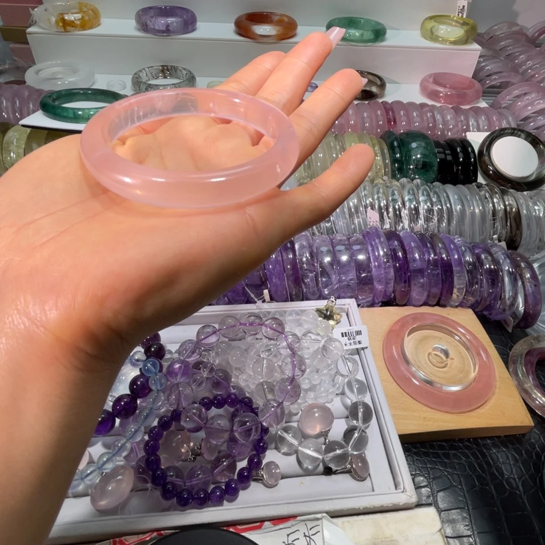 水晶手镯未镶嵌手镯56.8圈口27号