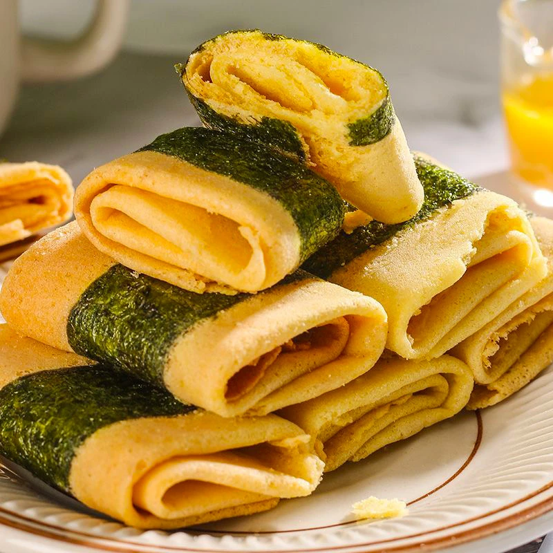 迪卡苏老澳门的味道海苔凤凰卷盒装手工蛋卷酥零食独立包装袋