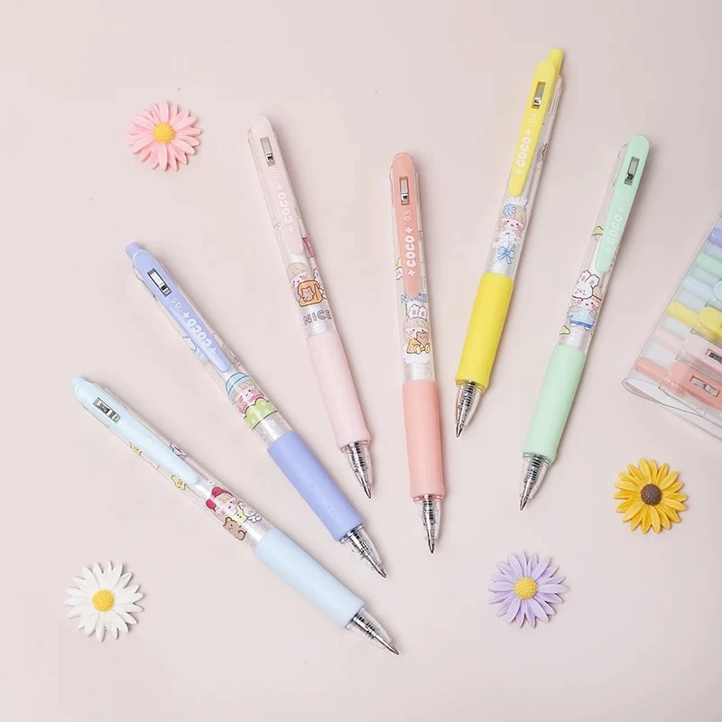 0.5mm黑色中性/火影忍者/卡通涂鸦/按压笔48支