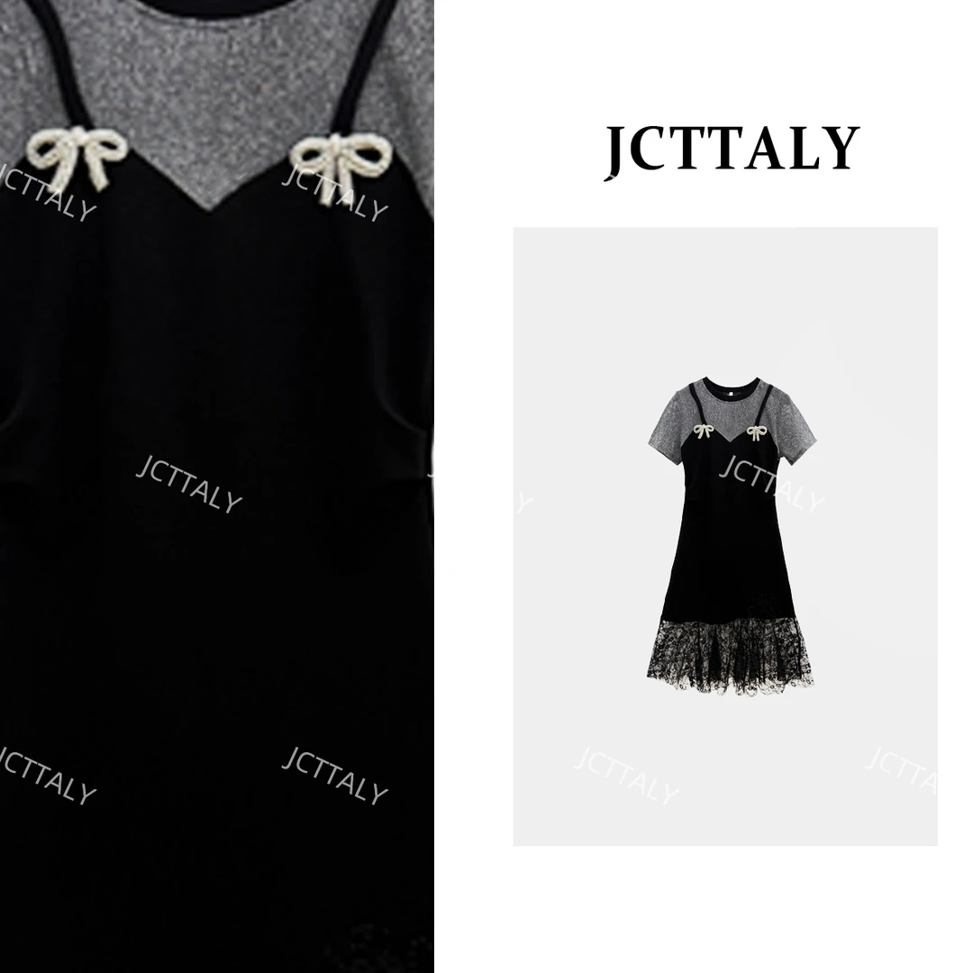 【Linda】【56】夏季气质休闲显瘦百搭黑色时尚女士连衣裙NH-A094