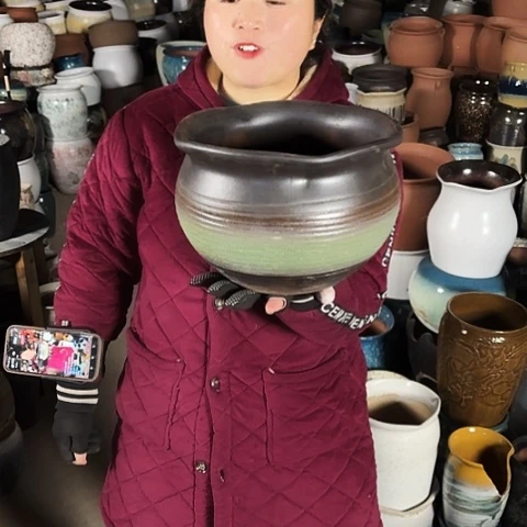 口25高18瑕疵盆子。