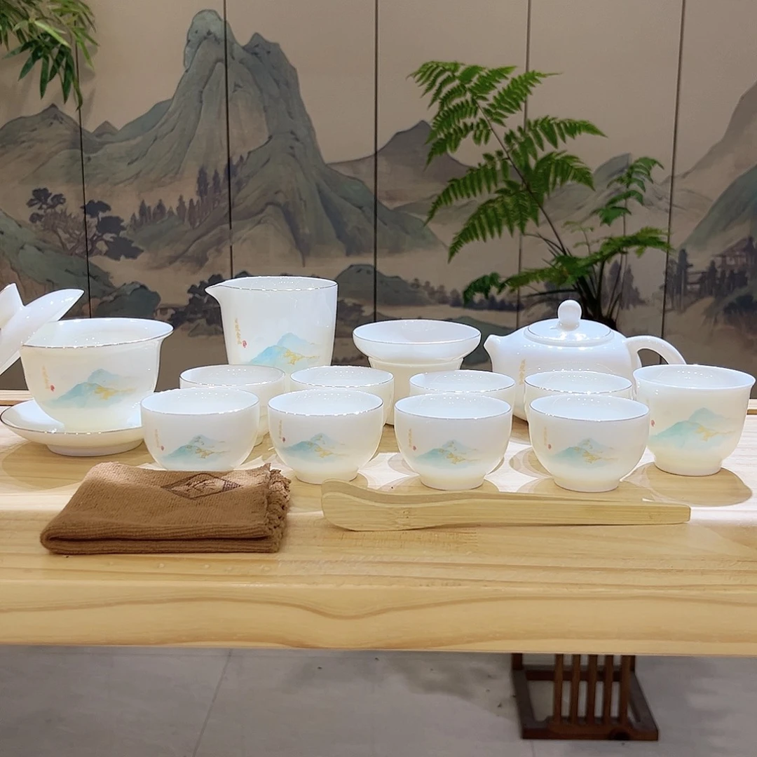 【都彩】日照金山羊脂玉瓷16头