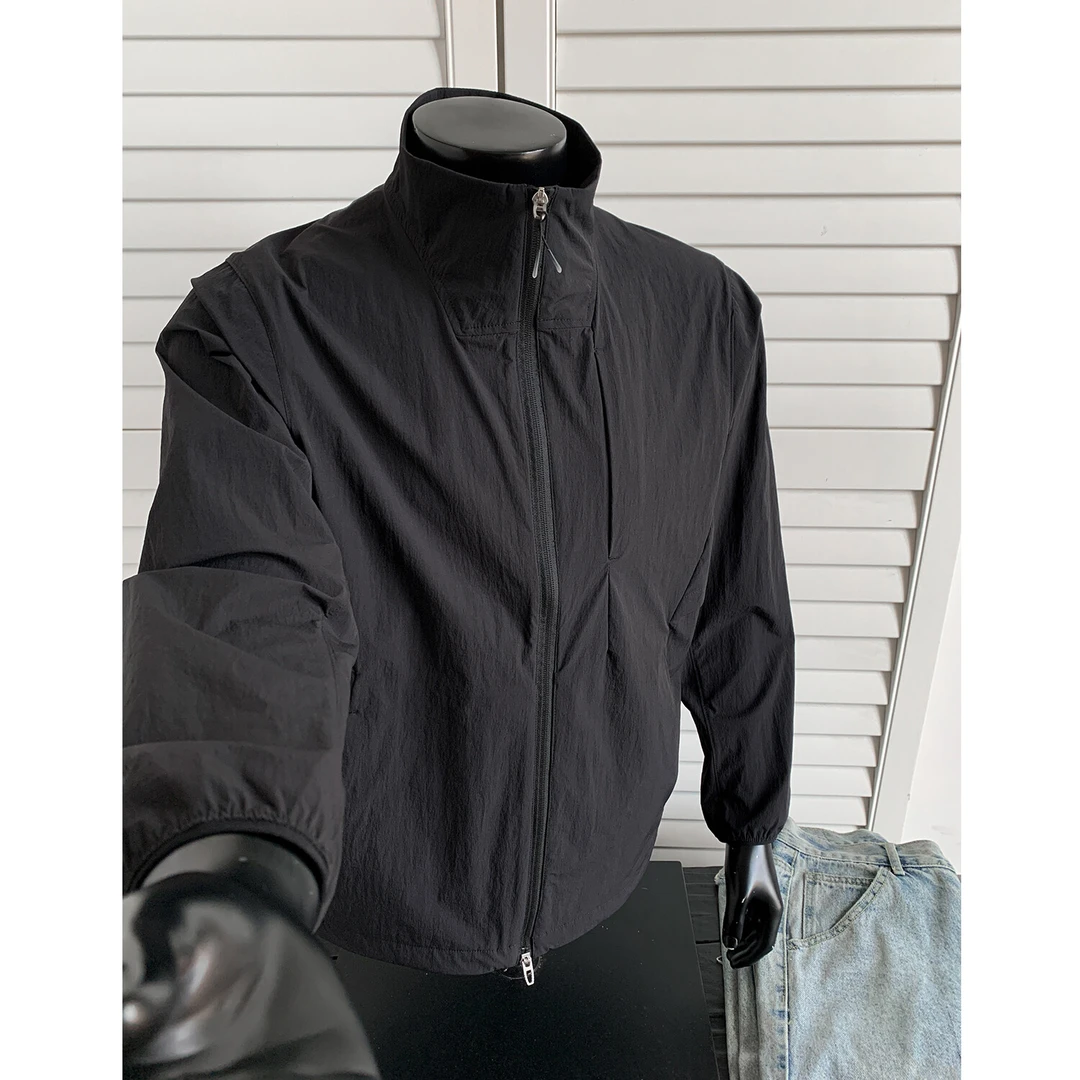 黑武士冰丝速干透气防晒衣外套男夏季潮牌痞帅宽松户外运动夹克