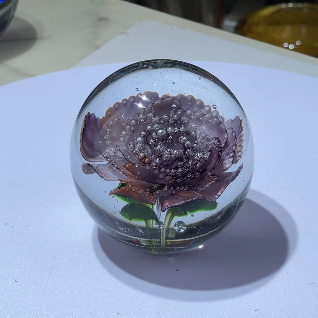 琉璃淄博琉璃，手工花球