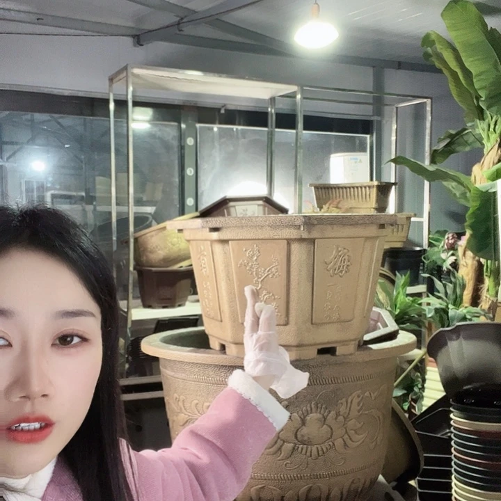 八角60花盆2个有孔