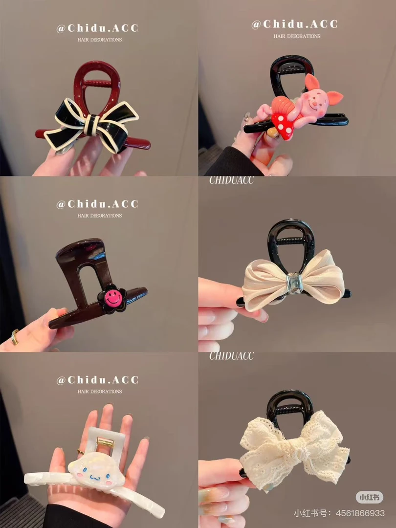 直播间普通款专属网红发饰链接韩版小抓夹发夹鲨鱼夹ins夹子250g