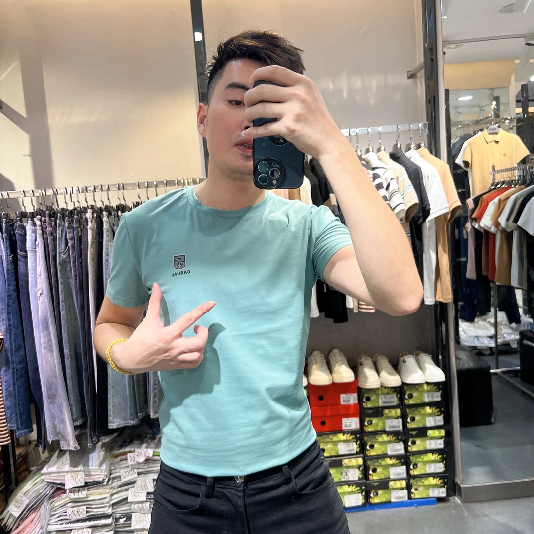 高端印花短袖男夏季2025新款薄款时尚男士t恤修身百搭-6103#