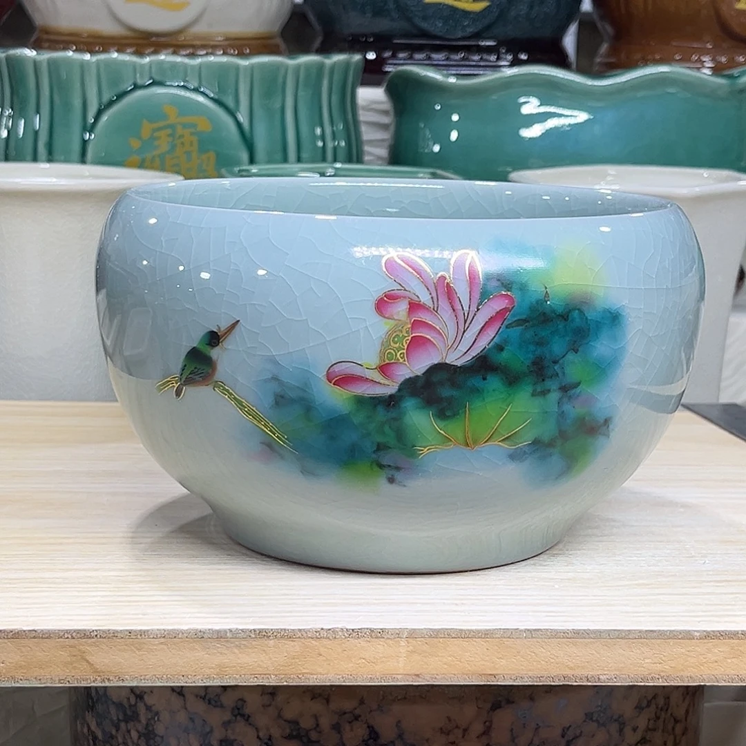 陶瓷绿植多肉微瑕花盆口径18*11.5无孔