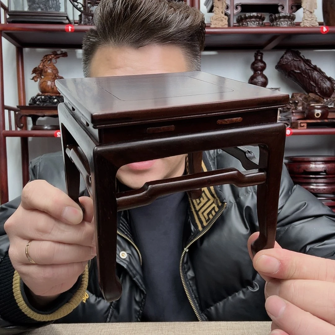 大红酸枝工艺品底座