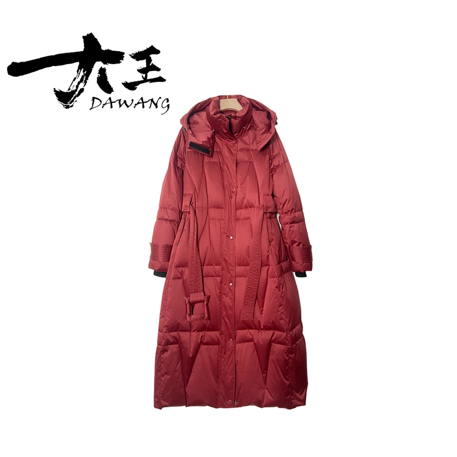 DAWANG丨显瘦时尚轻奢女款休闲长款鹅绒服21-049