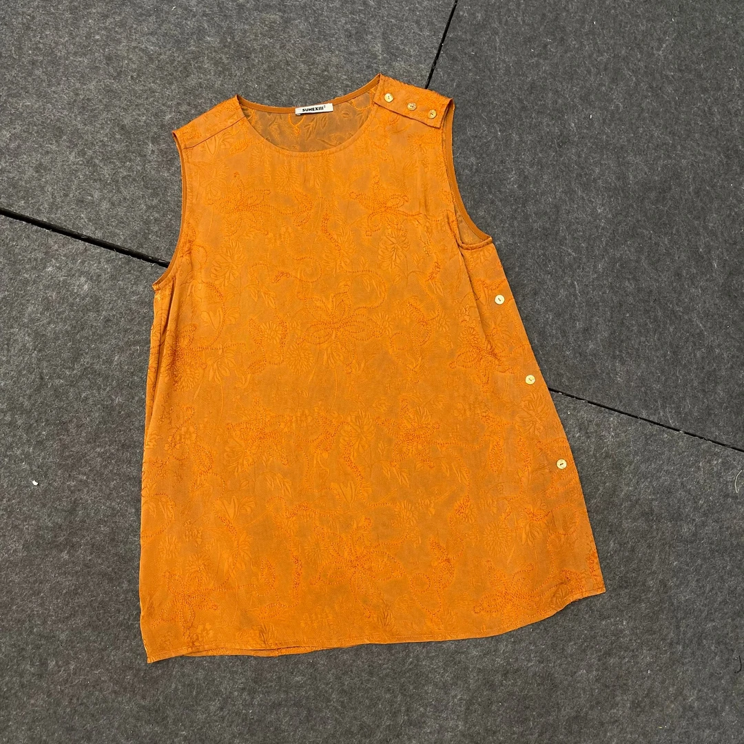 【南油张贝贝】25S新款小众设计感重工刺绣无袖马气质休闲甲SS25999