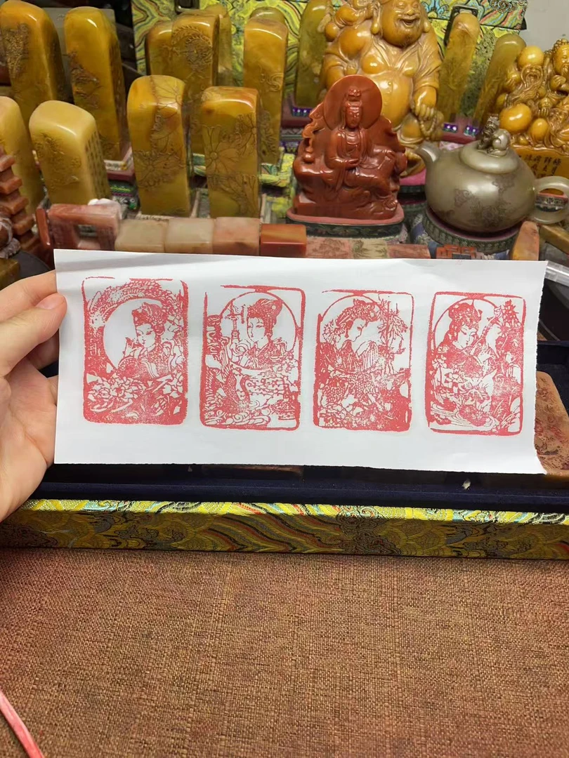 芙蓉石套盒四大美女