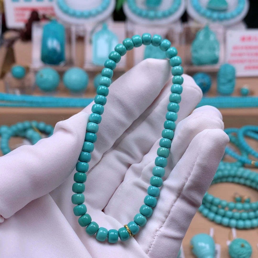 绿松石未镶嵌珠宝奇石4.7mm