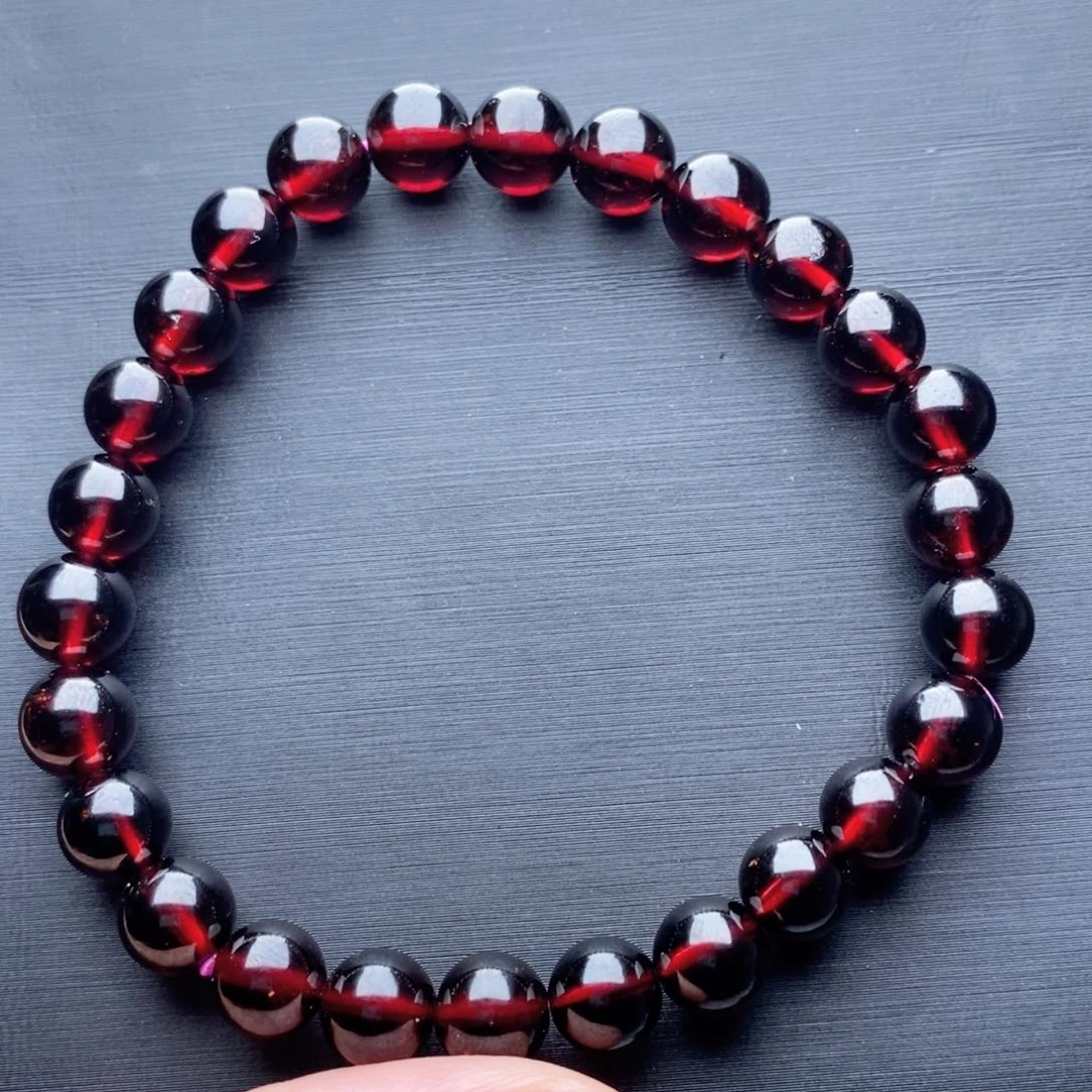 手链未镶嵌石榴石7毫米大漏