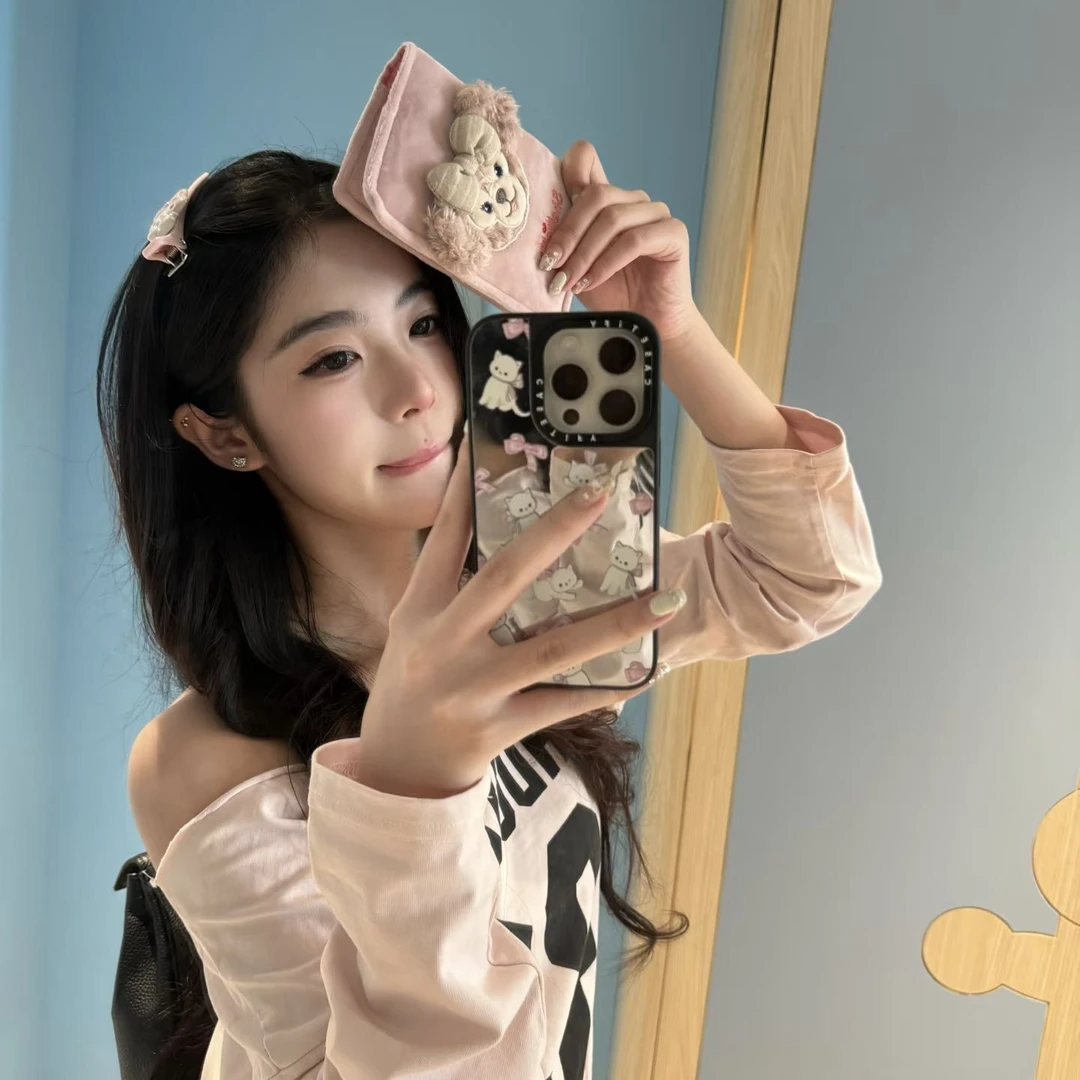韩式ins风蝴蝶结猫咪适用于iPhone16Promax手机壳15网红13/12卡通