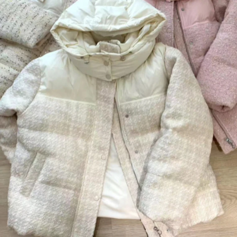 女立领拉链圆休闲韩版百搭加厚时尚袄子冬季中长款潮流