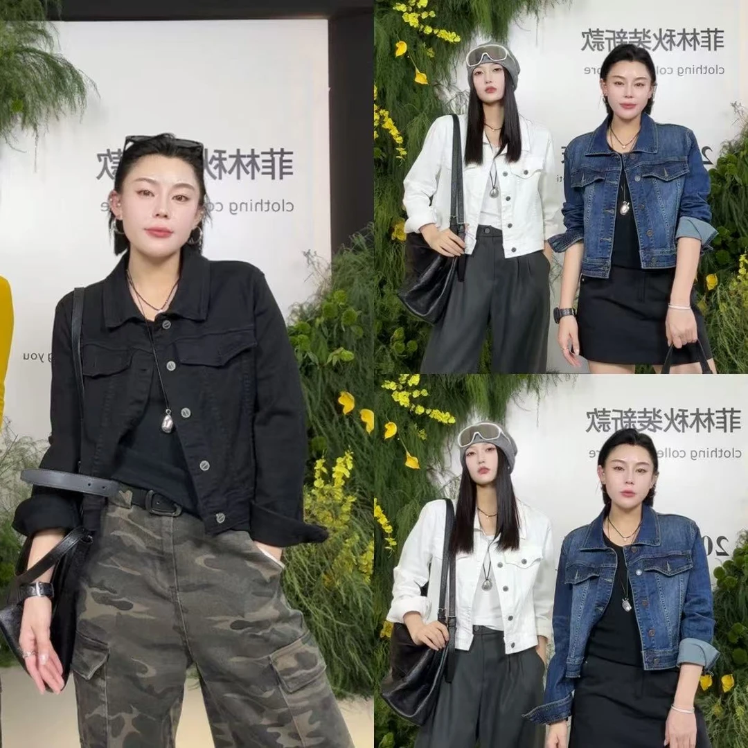 菲林家FL 1260【黑白电影】 街头杂志风牛仔外套