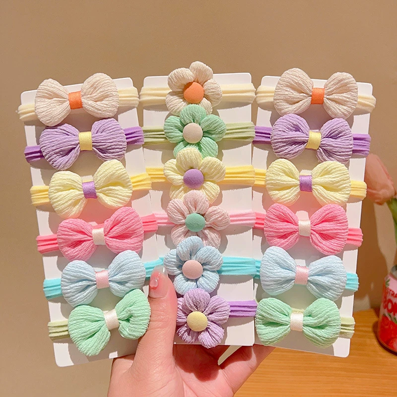 女孩彩色发绳宝宝可爱不伤发女童头绳蝴蝶结太阳花高弹力发圈
