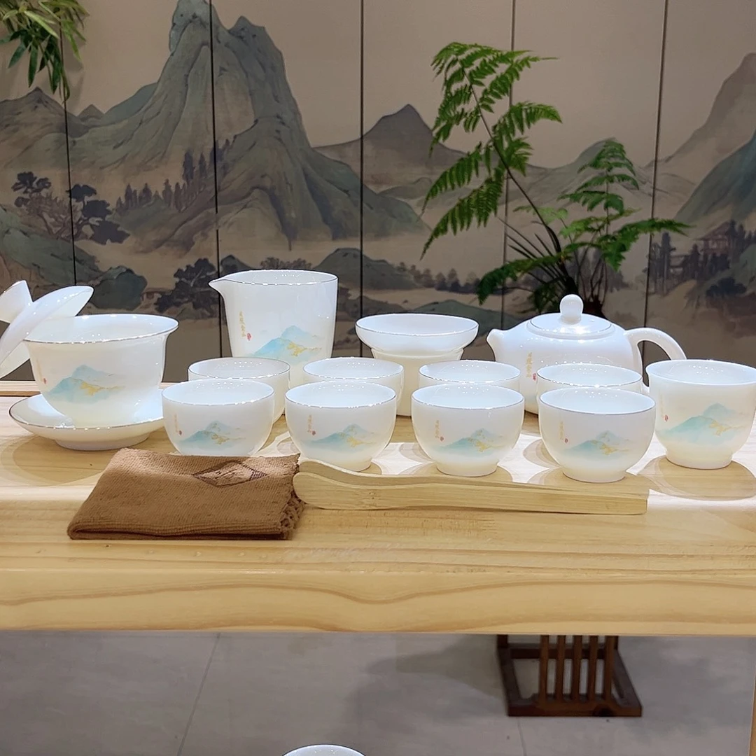 【都彩】日照金山羊脂玉瓷16头