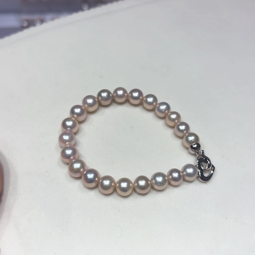 淡水珍珠手链银S925镶嵌
