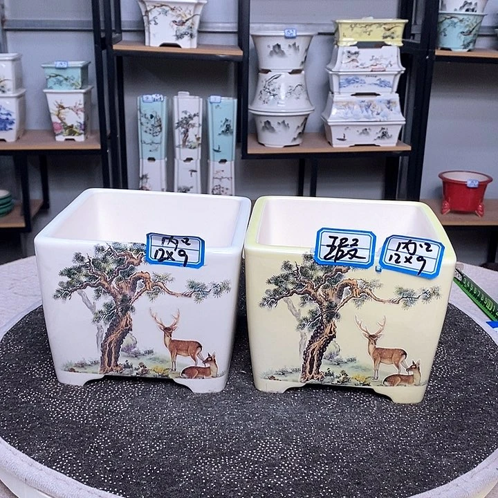 紫砂的花盆很漂亮
