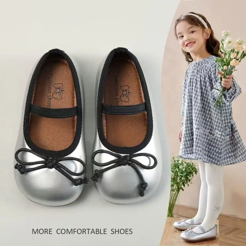 女童公主鞋洋气演出鞋春秋儿童小皮鞋防滑单鞋软底宝宝鞋2433