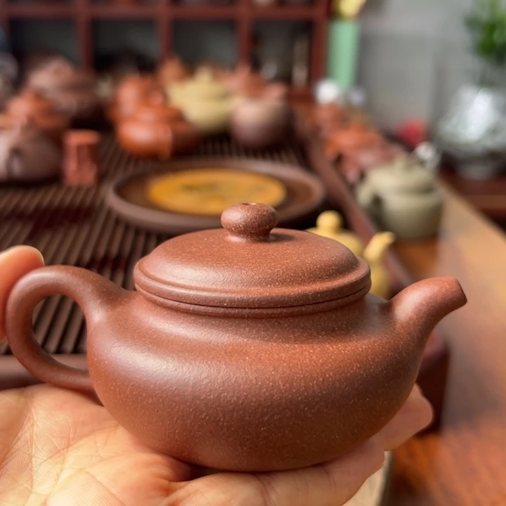 紫砂茶壶紫泥仿古120cc