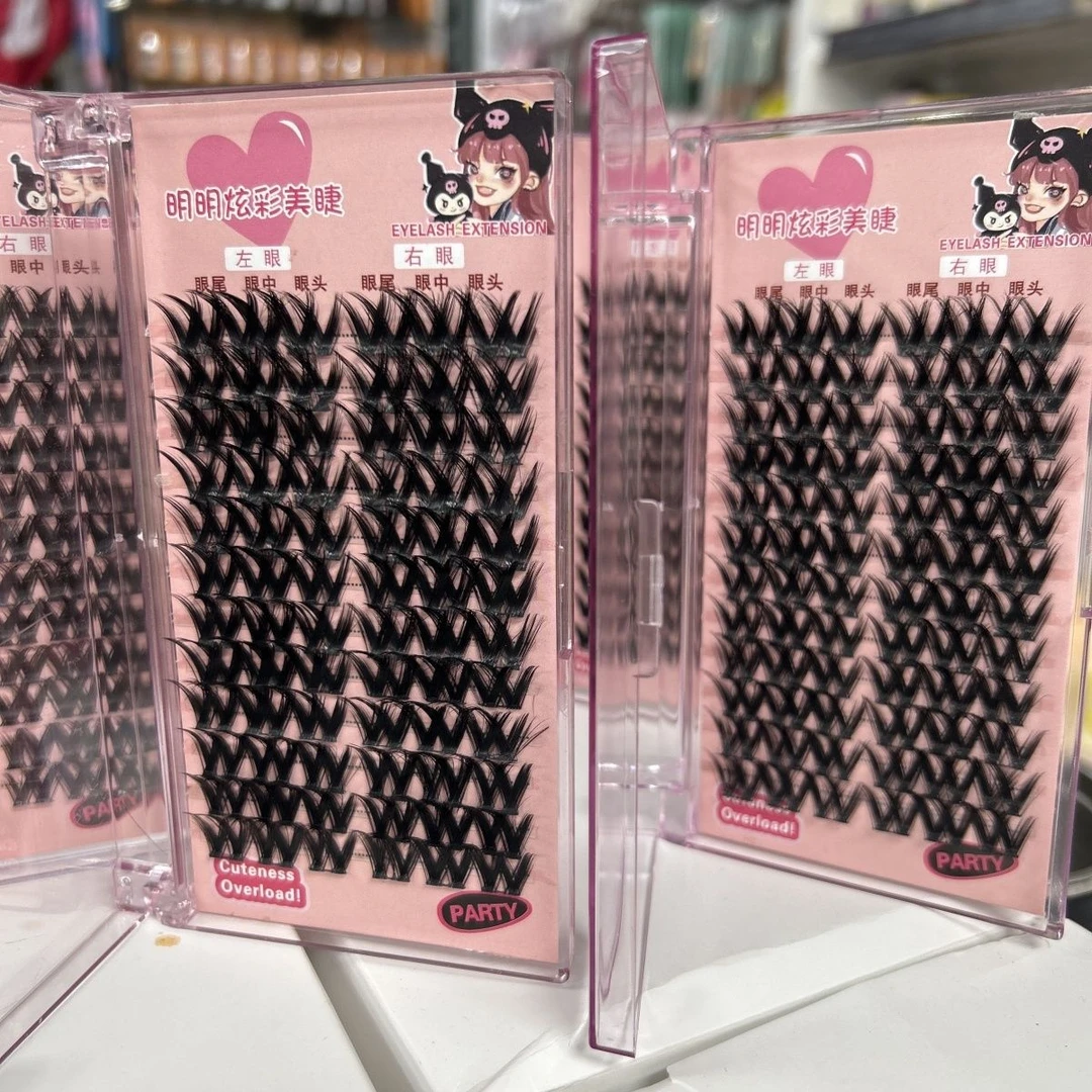 【jintak】kirpik12kurluk 浓密大花卷假睫毛新手用胶水贴重复使用