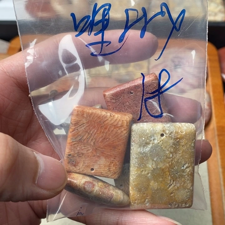 硅化玉颈饰足金镶嵌哩**y