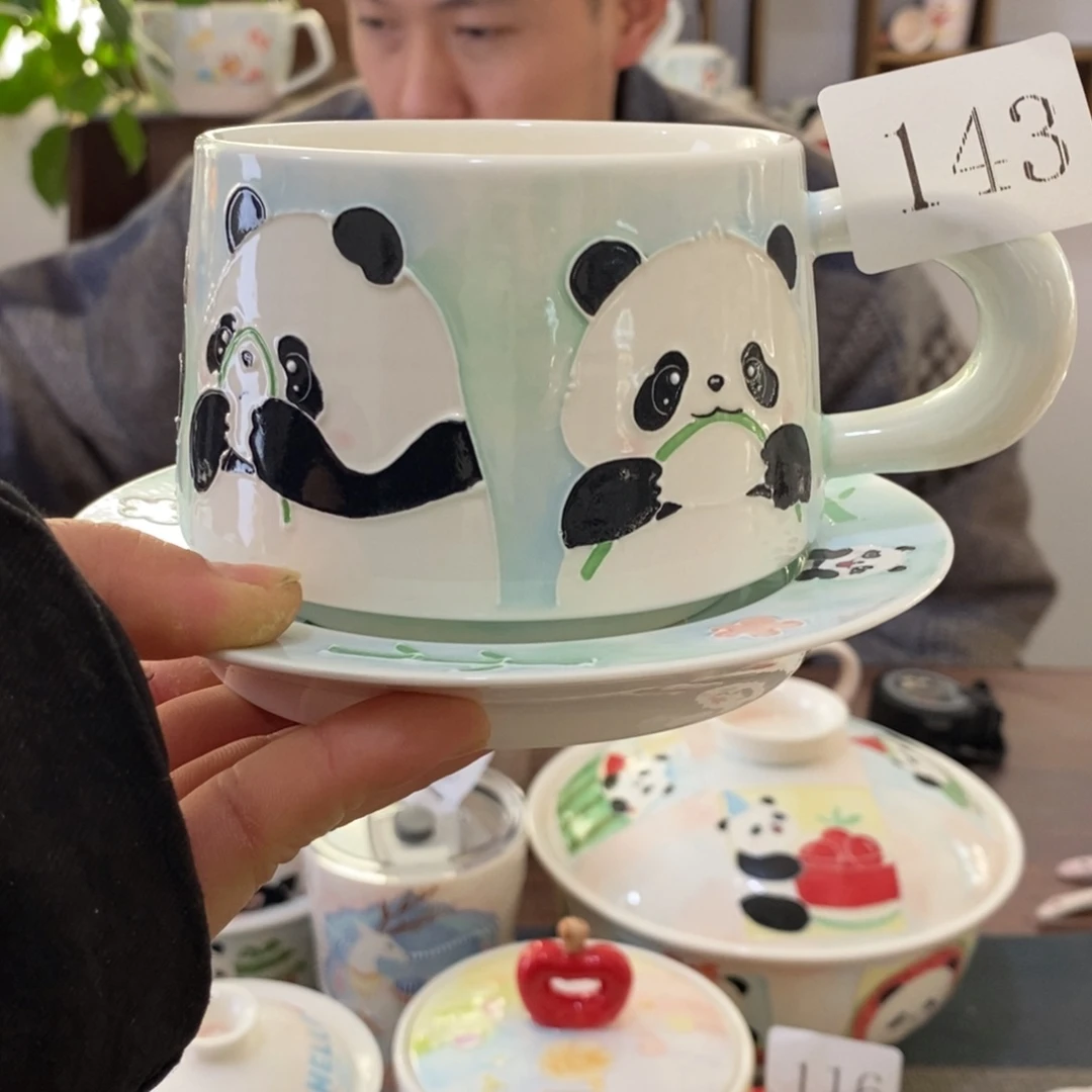 瓷片景德镇釉下彩手绘